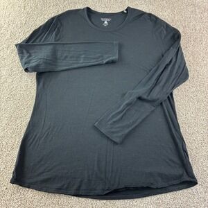 Segments Merino Wool Long Sleeve Shirt Men XXL Black Base Layer Gorpcore Outdoor